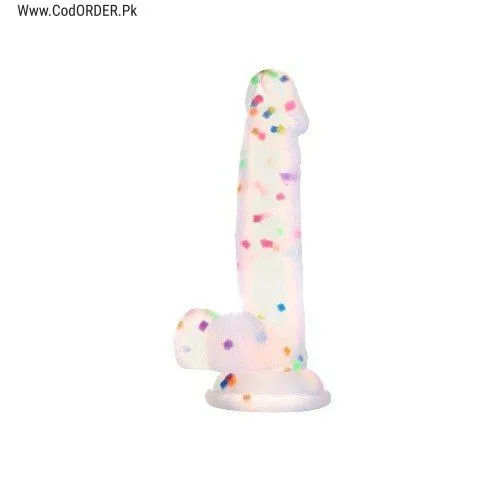 6.5 Inch Confetti Clear Silicone Dildo In Pakistan