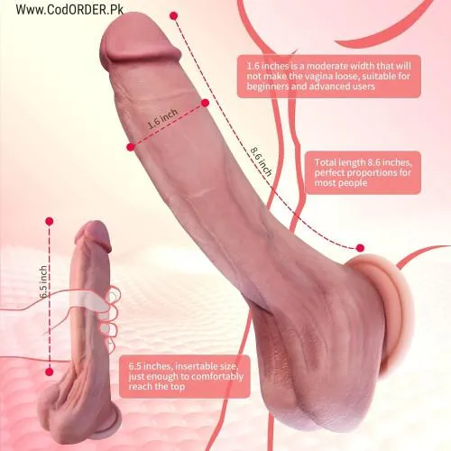 8.6 Inch Long Feels Real Skin Dildo